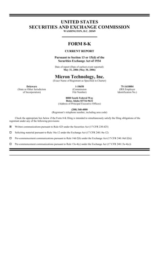 micron technollogy entry_into_materials_definitive_agreement_053006