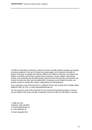 Nursery Education inspection report | PDF