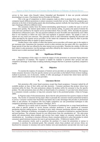 Impacts of Sale Promotion on Consumer Buying Behavior in Pakistan: In ...