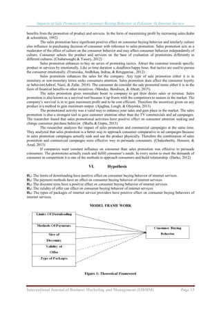 Impacts of Sale Promotion on Consumer Buying Behavior in Pakistan: In ...