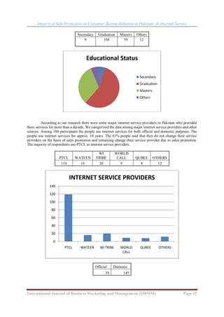 Impacts of Sale Promotion on Consumer Buying Behavior in Pakistan: In ...