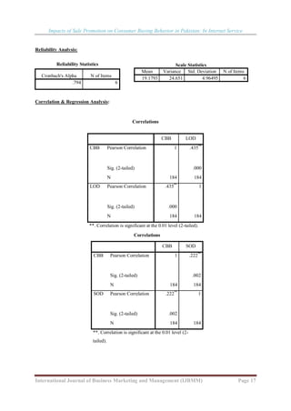 Impacts of Sale Promotion on Consumer Buying Behavior in Pakistan: In ...