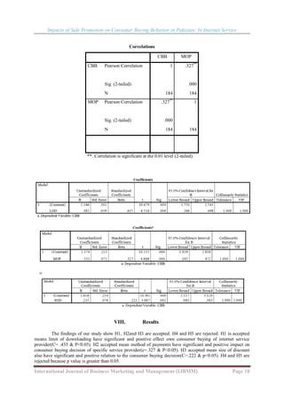 Impacts of Sale Promotion on Consumer Buying Behavior in Pakistan: In ...
