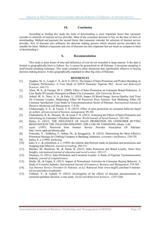Impacts of Sale Promotion on Consumer Buying Behavior in Pakistan: In ...