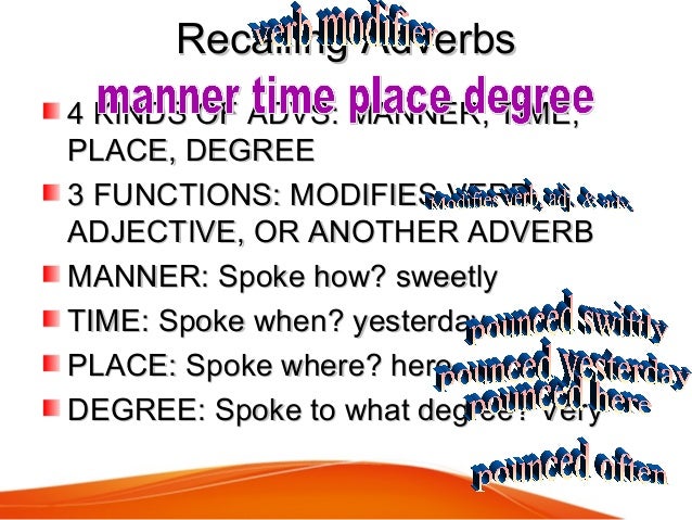what does an adverb describe what does an adverb describe
