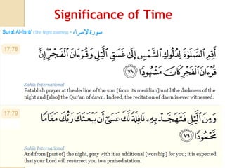 Significance of Time
 