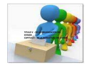 TITULO V  - DE LA ORGANIZACION DEL ESTADOCAPITULO I - DE LA ESTRUCTURA DEL ESTADO