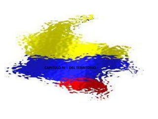 CAPITULO IV  - DEL TERRITORIO
