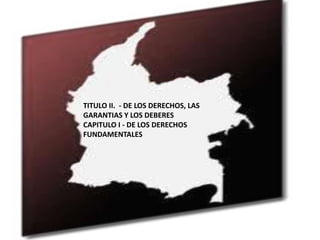 TITULO II.  - DE LOS DERECHOS, LAS GARANTIAS Y LOS DEBERESCAPITULO I - DE LOS DERECHOS FUNDAMENTALES