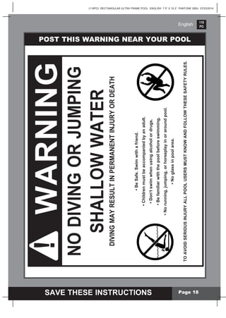 Rectangular swimming pool manual | PDF