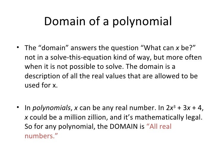 What are polynomials used for?