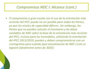Enhancing NDC Targets: Blue Carbon Options Mejorar los objetivos de carbono azul