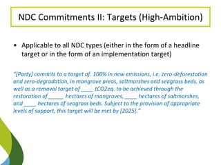 Enhancing NDC Targets: Blue Carbon Options Mejorar los objetivos de carbono azul