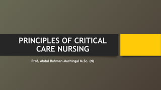 Comprehensive Principles of Critical Care Nursing for ICU Professionals ...