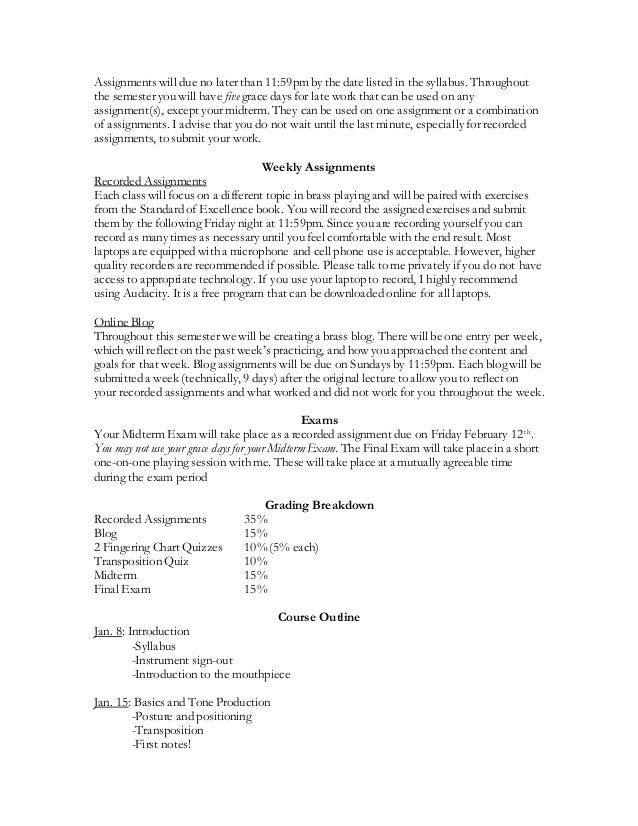 Brass Techniques Syllabus