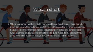 11 advantages of working with custom software engineering