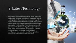 11 advantages of working with custom software engineering