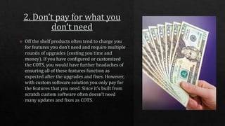 11 advantages of working with custom software engineering