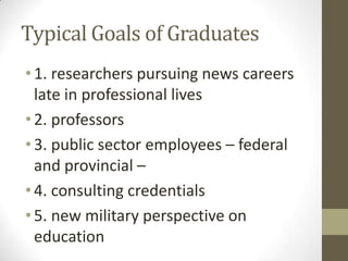 Research Areas1.conflict and peacemaking – international and local2. Environmental Sustainability and Education3. Information Technology and Distance and Lifelong Learning4. Education Leadership and Innovation5.  Aboriginal Peoples and alternative ways of knowing