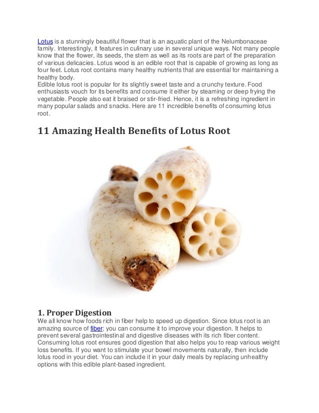 11 amazing health benefits of lotus root