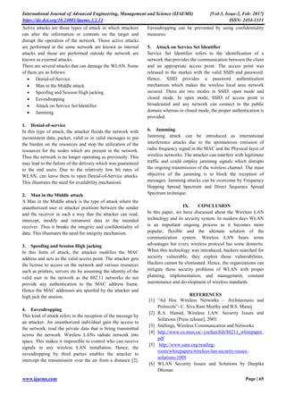 an overview of wireless local area networks and security system | PDF ...