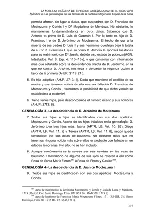 APENDICE A Las genealogías de las familias de la nobleza indígena de ...