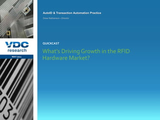 What’s Driving Growth in the RFID Hardware Market? MAY 2011 QUICKCAST Drew Nathanson–Director 