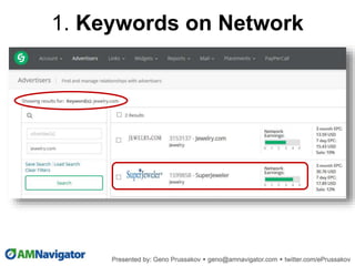 1. Keywords on Network
 