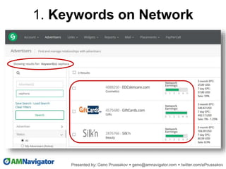 1. Keywords on Network
 