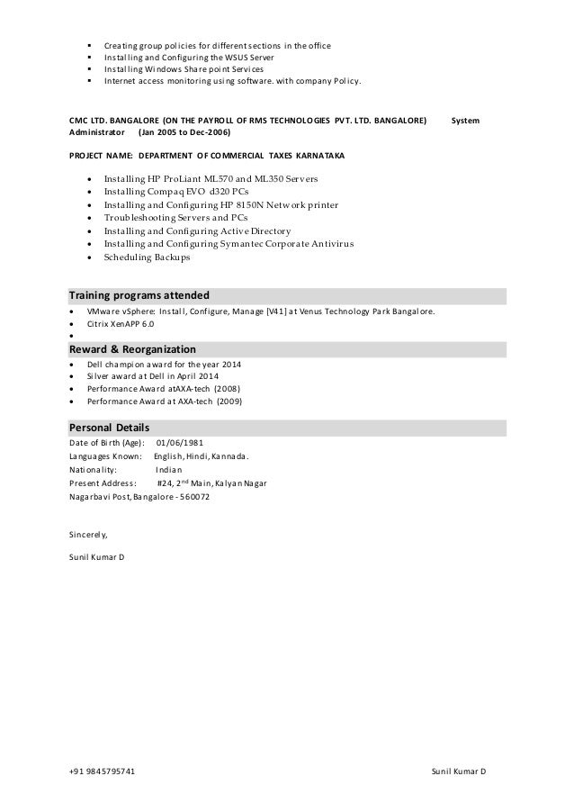 Antivirus Administrator Resume Antivirus Administrator Resume