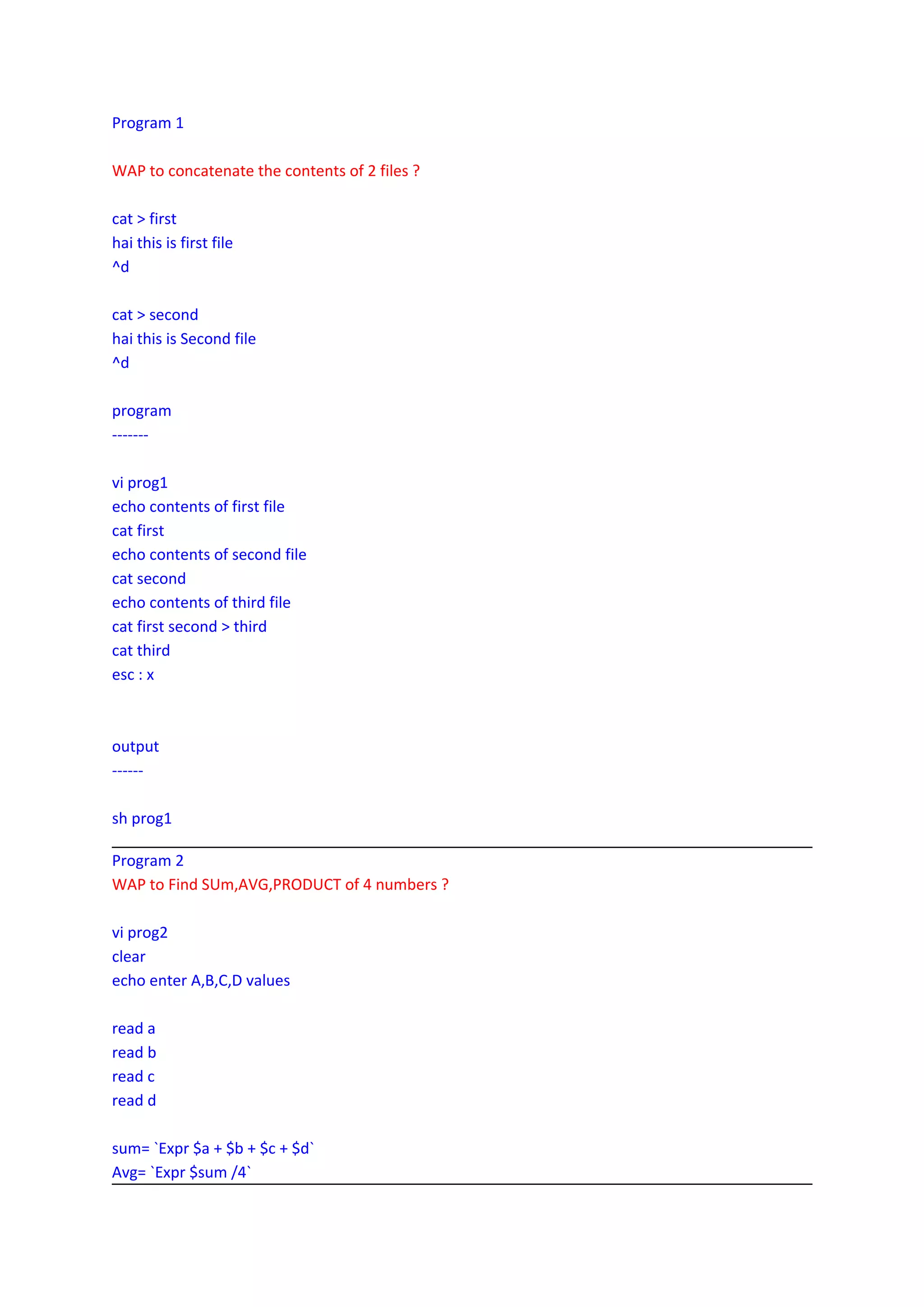 basic shell_programs | PDF