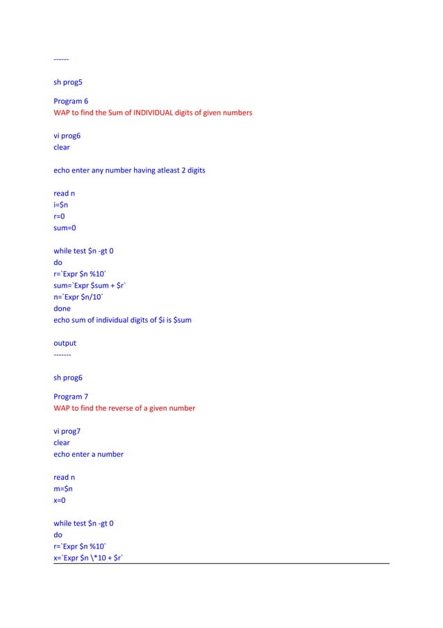 basic shell_programs | PDF