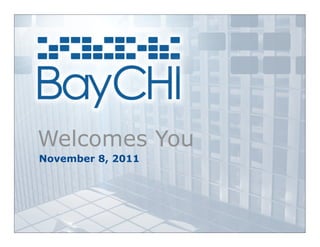 Welcomes You
November 8, 2011
 