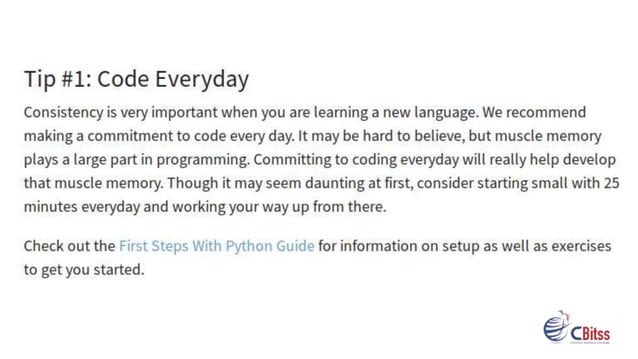 11 beginner tips for learning python programming - Python Training | PPT
