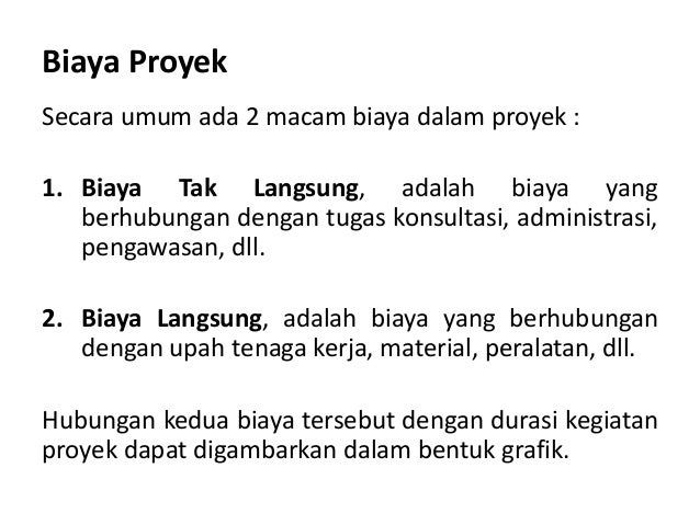 11 Biaya Dalam Proyek 11 Biaya Dalam Proyek
