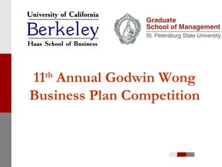11 th  Annual Godwin Wong Business Plan Competition 