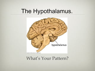 The Hypothalamus.
What’s Your Pattern?
 