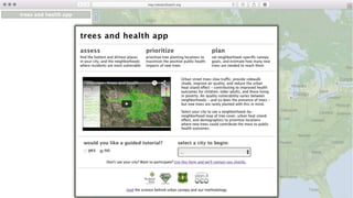 The Tree and Health App: Geoinformatics for Mapping Tree Planting Locations