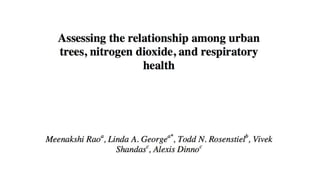 The Tree and Health App: Geoinformatics for Mapping Tree Planting Locations