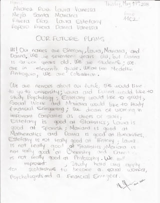 THE FUTURE IS IN YOUR HANDS 11C2'S DRAFTS