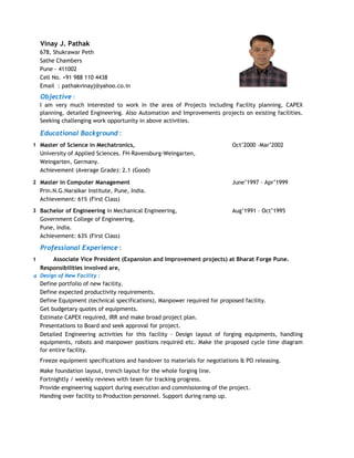 Vinay CV | PDF