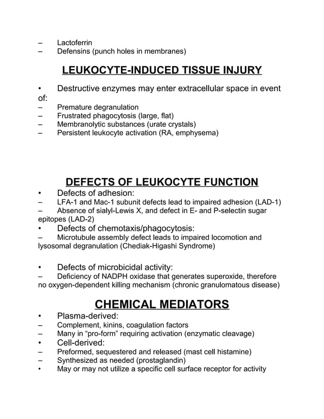 11 cellular & vascular events in acute inflammation | DOC | Blood ...