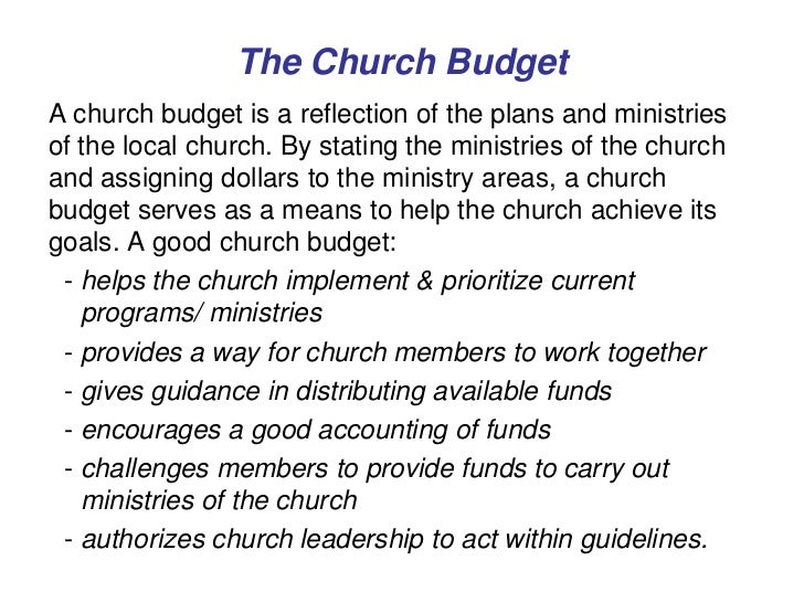 church budget spreadsheet