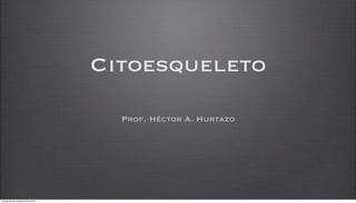 Citoesqueleto

                                    Prof. Héctor A. Hurtazo




viernes 26 de noviembre de 2010
 