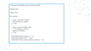 Pointers in C and GO presentation explaination | PDF