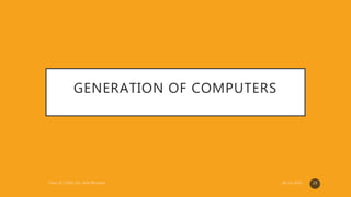 GENERATION OF COMPUTERS
23
 