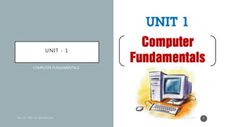 UNIT - 1
COMPUTER FUNDAMENTALS
06-10-2020 3
 