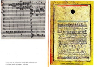 xo. Arie cantate. Da un manoscritto autografo di A. Vivaldi (r675-tp4t).
ir. Un foglio dal libro della città di P. Elce (tgzg).
 