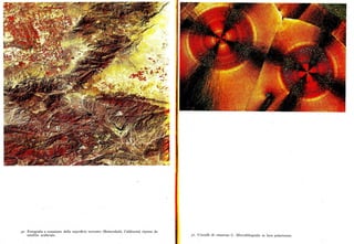 3o. Fotografia a scansione della superficie terrestre (Battersfield, California) ripresa da
satellite artificiale. 3I. Cristalli di vitamina C. Mi crofotografia in luce polarizzata.
 