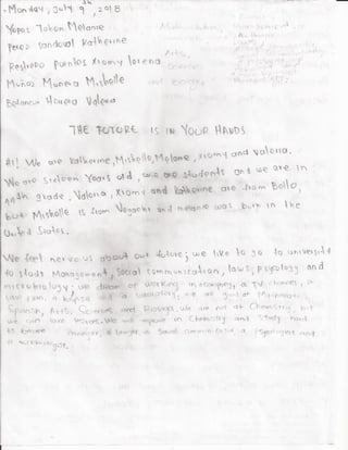 THE FUTURE IS IN OUR HANDS11CQ'S DRAFTS